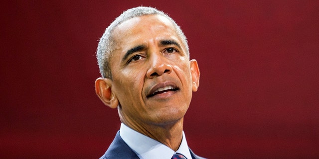 Former President Obama speaks during the Goalkeepers Conference hosted by the Bill and Melinda Gates Foundation on Sept. 20, 2017, in New York.