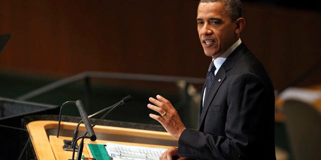 Sept. 25, 2012: President Obama addresses the 67th session of the United Nations General Assembly at U.N. headquarters.