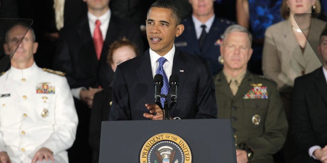 President Obama speaks about the economy and the Administration’s work to prepare the nation’s veterans for the workforce, Friday, Aug. 5, 2011, at the Washington Navy Yard in Washington.