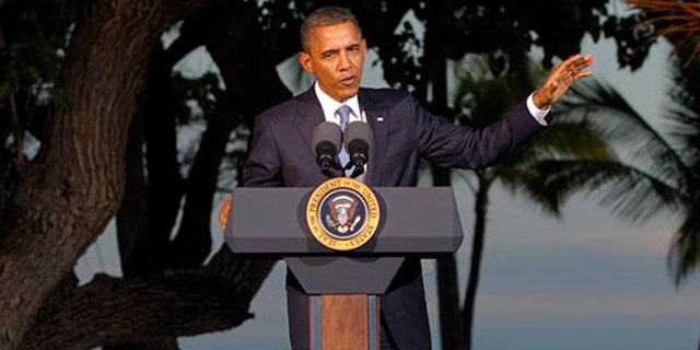 Nov. 13, 2011: President Obama speaks during his closing press conference at the Asia-Pacific Economic Cooperation summit near Honolulu, Hawaii.