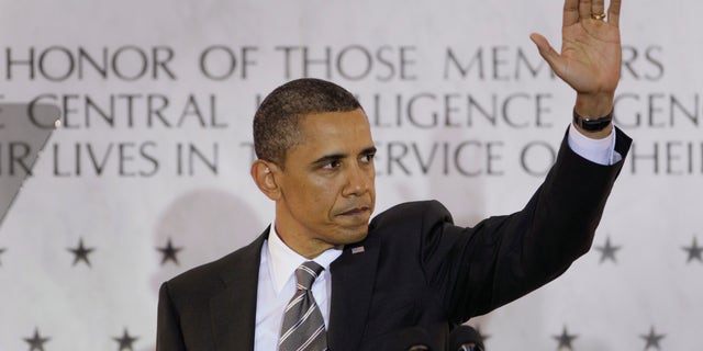 President Obama waves to CIA employees after speaking at CIA headquarters in Langley, Va., Friday, May 20, 2011. (AP)
