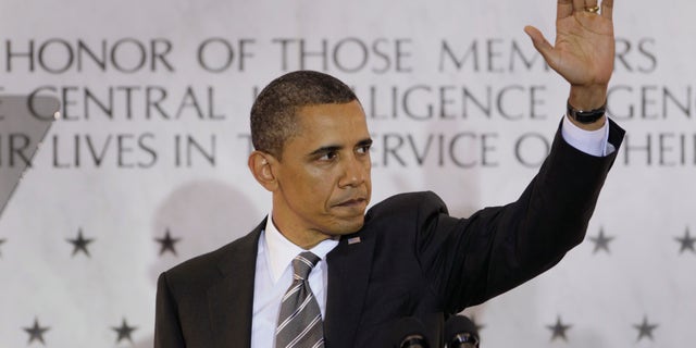 President Obama waves to CIA employees after speaking at CIA headquarters in Langley, Va., Friday, May 20, 2011. (AP)