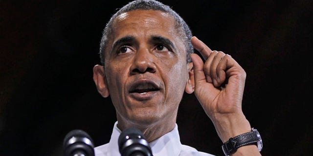 May 24, 2012: President Obama speaks during a campaign rally in Des Moines, Iowa.