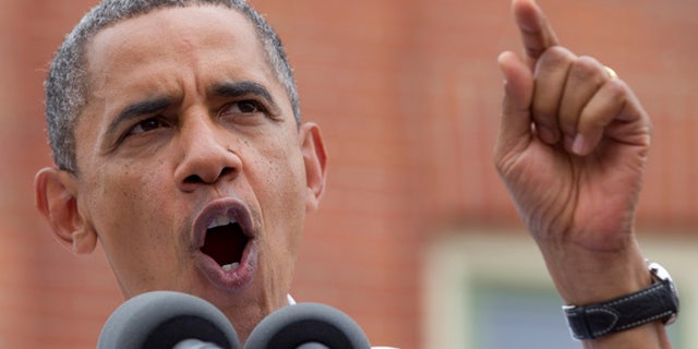 Aug. 15, 2012: President Obama speaks at a campaign event at the Alliant Energy Amphitheater in Dubuque, Iowa.