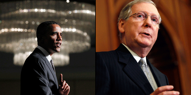 President Obama and Senate Minority Leader Mitch McConnell.