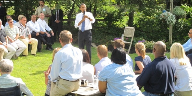 Aug. 18: President Obama holds a discussion on the economy and other issues with a group of Ohio families at a private residence.