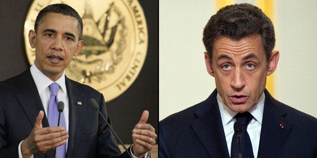 U.S. President Obama and French President Nicolas Sarkozy. (AP)