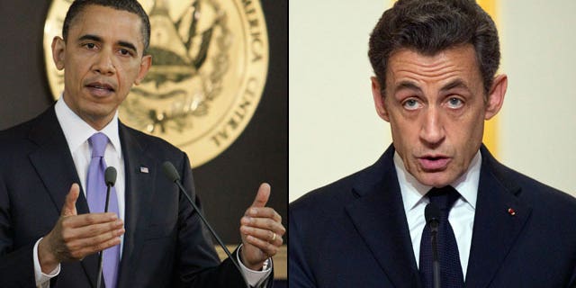 U.S. President Obama and French President Nicolas Sarkozy. (AP)