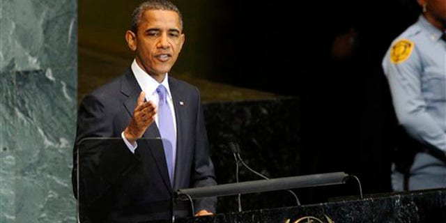President Obama addresses the United Nations General Assembly Sept. 23. (AP Photo)