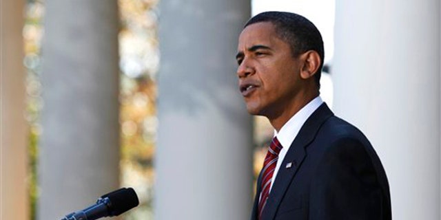 President Obama speaks in the Rose Garden about health care reform Nov. 8. (AP Photo)