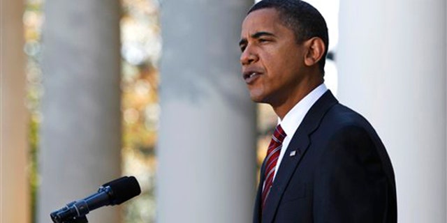 President Obama speaks in the Rose Garden about health care reform Nov. 8. (AP Photo)