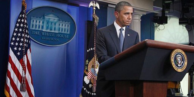 President Obama speaks to reporters July 19 in the the briefing room of the White House in Washington.