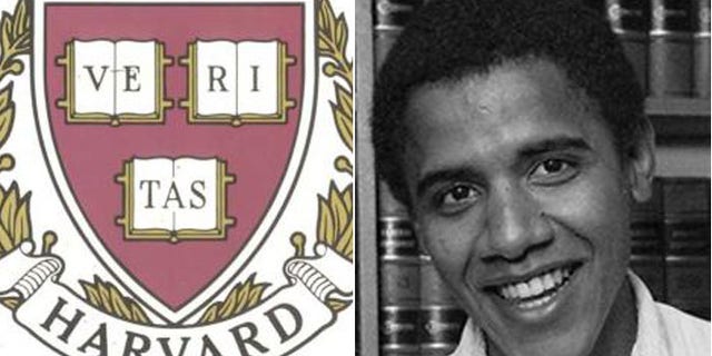 President Obama attended two Ivy League schools as a young man, and staffers at the prestigious schools backed him overwhelmingly. (AP, Harvard University)