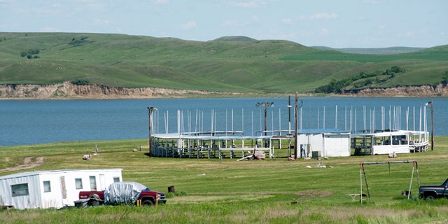 June 9, 2014: In this photo is the tribal pow wow grounds where President Barack Obama will join a tribal ceremony on the Standing Rock Sioux Reservation on Friday in Cannon Ball, N.D. (AP)