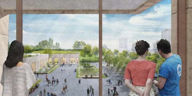 An artist's impression of the Obama Presidential Center.
