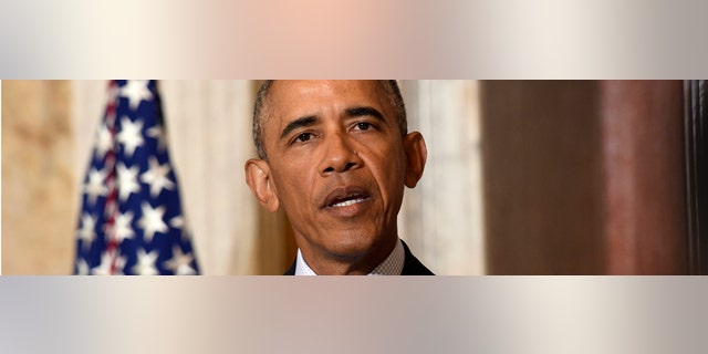 President Obama speaks at the Treasury Department in Washington, Tuesday, June 14, 2016, after meeting with his National Security Council to get updates on the investigation into the attack in Orlando, Florida and review efforts to degrade and destroy ISIL.