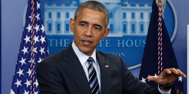File photo - U.S. President Barack Obama delivers a statement on the economy following the release of the January jobs report, in the Brady Press Briefing Room at the White House in Washington, Feb. 5, 2016. (REUTERS/Jonathan Ernst)