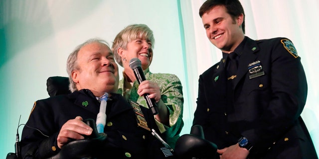 New York City Detective Steven McDonald, his wife Patti, and son, Conor, in 2015.