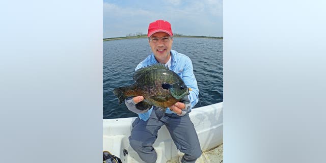 This 2-pound bluegill could be yours with the right equipment and a little patience.