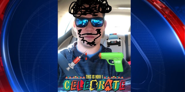 Matthew Moriarty, former Daytona Beach Shores police officer, posted this image on Snapchat two months ago, police say.