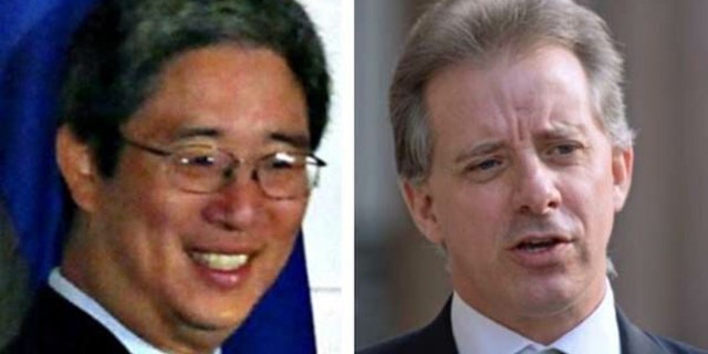 Senior Justice Department official Bruce Ohr, left, continued to communicate with former British spy Christopher Steele, right, even after the FBI cut ties with him.
