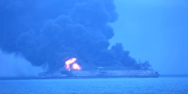 The Panama-registered tanker "Sanchi" caught fire after a collision with a Hong Kong-registered freighter off the coast of China.