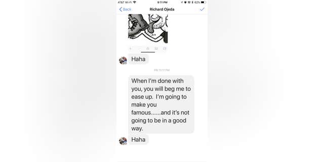 Messages sent by Richard Ojeda to Rupie Phillips