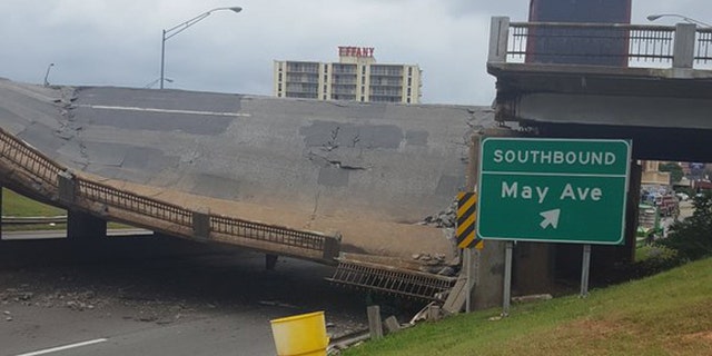 May 19, 2016: A bridge over the Northwest Expressway collapsed in Oklahoma City.