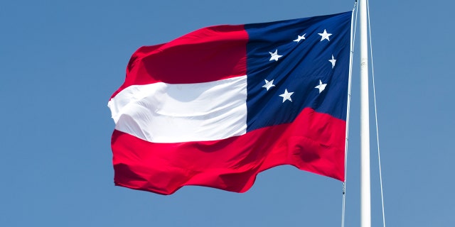 The Confederate States of America flag was the first design flown during the Civil War and is still flown today at Six Flags Over Texas