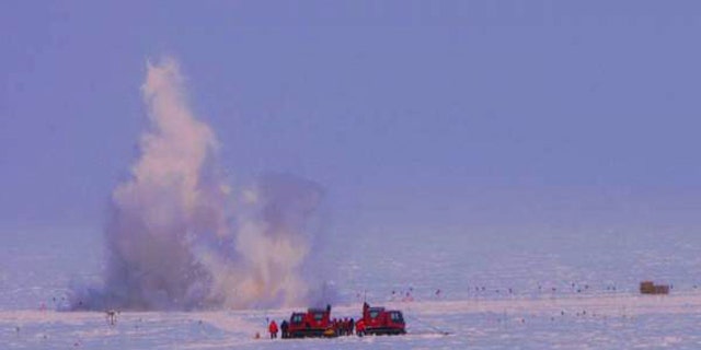 Kaboom! Dynamite, South Pole style.
