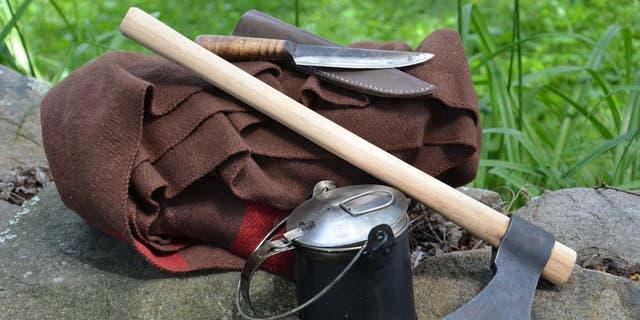 Gear such as this helped frontiersmen survive in the harsh wilderness.
