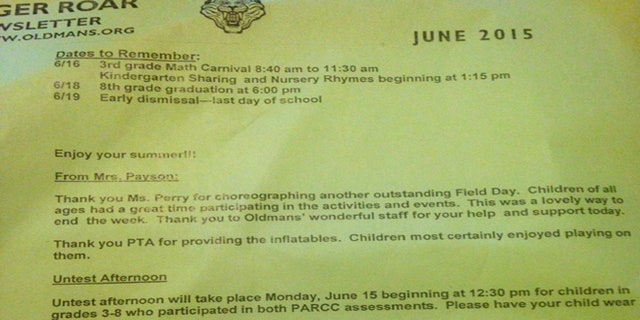Thornton first learned of her daughter being excluded from the event in a school newsletter sent home with students last week.