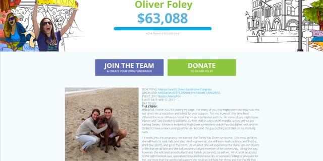 Oliver Foley is running the Boston Marathon in honor of his unborn daughter.