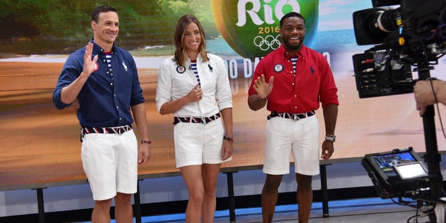 U.S. Olympic athletes, from left, Ryan Lochte, Haley Anderson and Jordan Burroughs.
