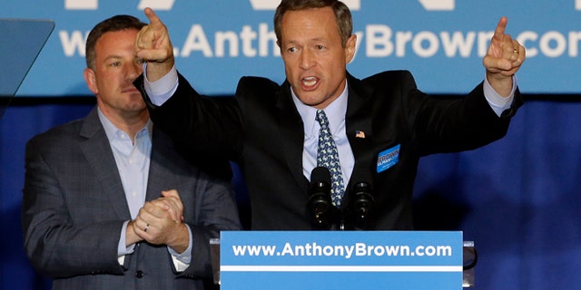 Maryland Gov. Martin O'Malley speaks during a get-out-the-vote rally in Baltimore.