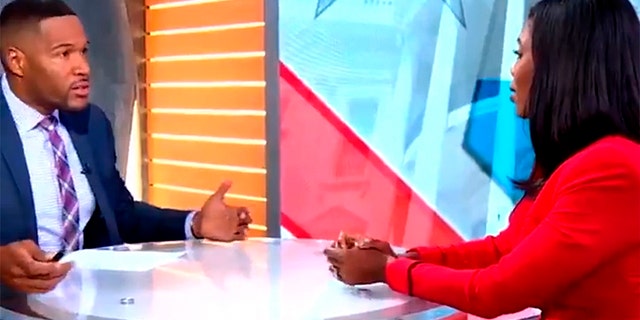 Strahan, left, landed the interview with Omarosa, but his co-host seemed unimpressed