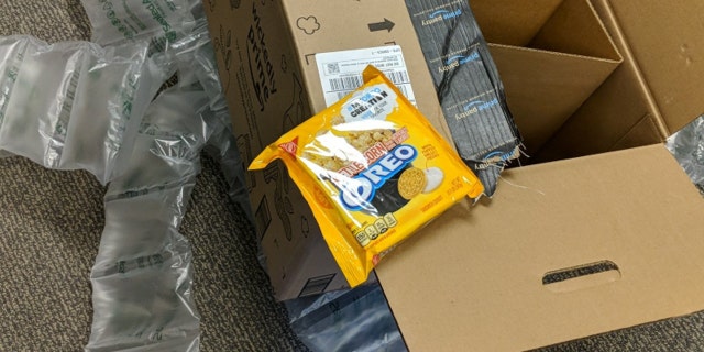 A shocked Amazon customer received this small package of Oreos inside a giant box.