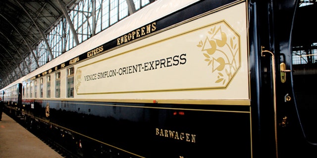 The Venice Simplon-Orient-Express' 1920s vintage cars.
