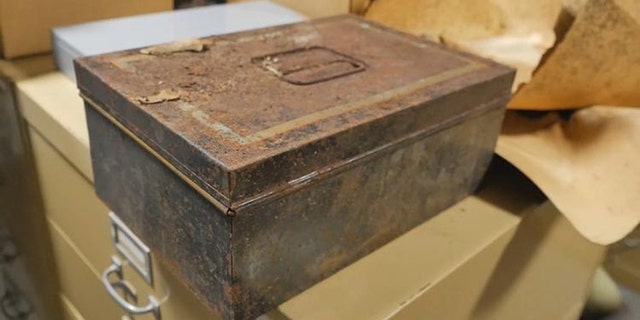 Work crews found this time capsule Tuesday inside a Confederate memorial statue being moved to a new location in Orlando.