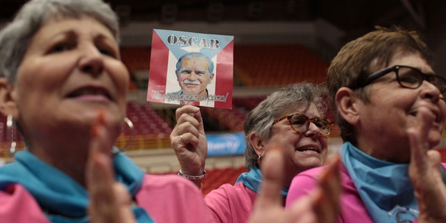 People in San Juan, Puerto Rico celebrate the commutation of Oscar Lopez Rivera's sentence on Jan. 18, 2017.