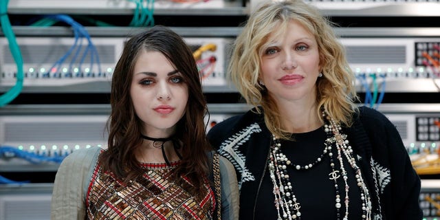 Frances Bean Cobain and her mother singer Courtney Love.