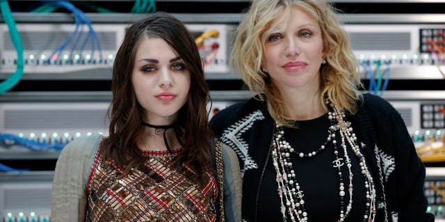 Frances Bean Cobain and her mother singer Courtney Love.