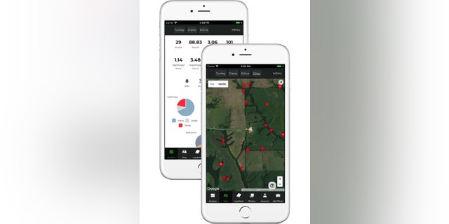 The Outdoor Metrix app marks deer hunting hotspots and analyzes data, such as moon phase, weather and wind.
