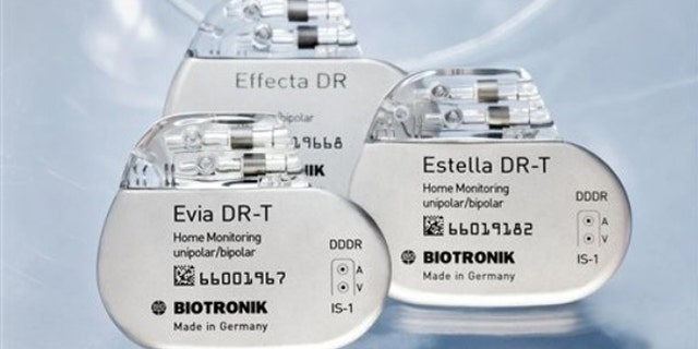 A collection of pacemakers from German manufacturer Biotronik.