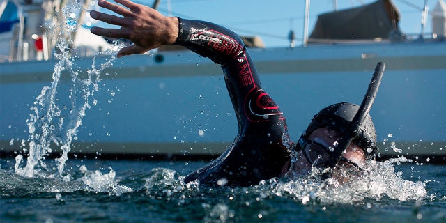 In 1998, Lecomte swam across the Atlantic Ocean, starting in Massachusetts and finishing in France, the BBC reported.