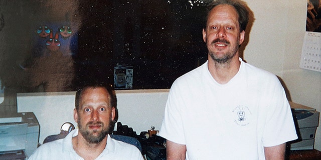 This undated photo shows Las Vegas gunman Stephen Paddock, right, and his brother Eric Paddock.