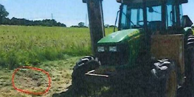 A worker mowing along a roadway in Bucks County, Pa. heard an explosion and discovered the ground had been disturbed, Pennsylvania State Police said.