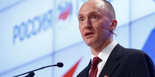 Carter Page, ad hoc advisor to then-candidate Donald Trump, addressed the audience at a presentation in Moscow, Russia on December 12, 2016.