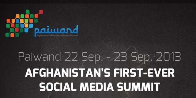 A screenshot of the website for Paiwand, Afghanistan's first ever social media summit.