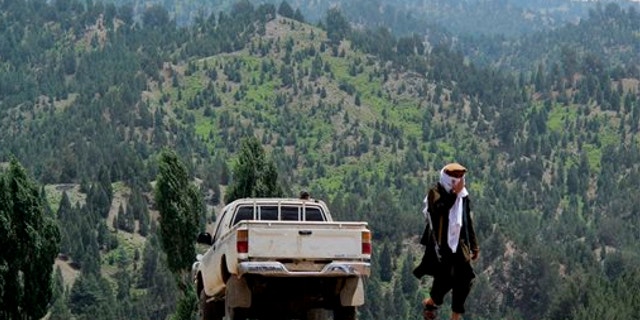 FILE: Aug. 12, 2013: A Pakistani Taliban militant walks in Shawal in Pakistani tribal region of North Waziristan.